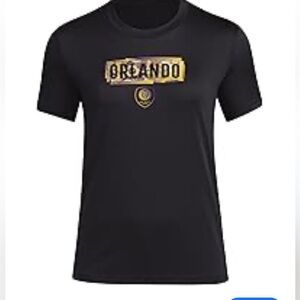 NWT Adidas Orlando City SC Local Black T-Shirt with Gold Logo